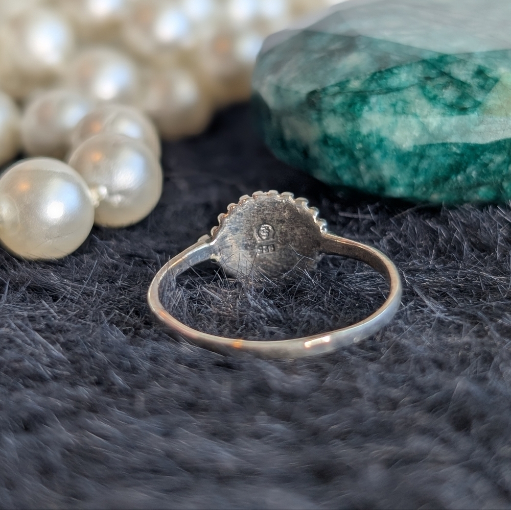 Solid Sterling Rutilated Quartz Ring 9 - image 5